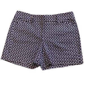 White House Black Market Black/Purple Geometric Print Shorts 4